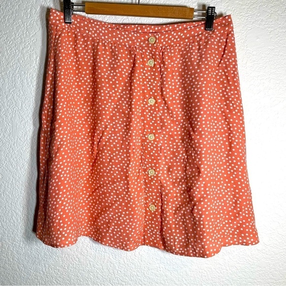 GAP Dresses & Skirts - GAP skirt Polka Dot Pink Midi NWT Button Up Front Women’s Size 10